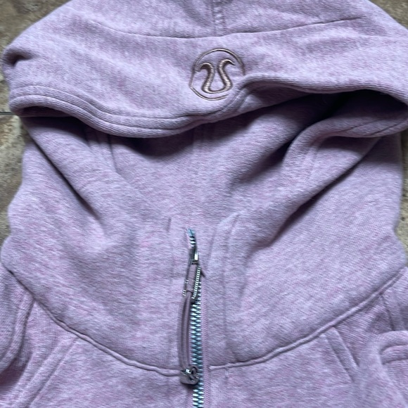 Lululemon scuba oversized half zip hoodie Heathered Pink Taupe Sz XS/S - Picture 8 of 10